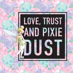 Disney Tinker Bell Love Trust and Pixie Dust iPhone 13 Pro Max Clear Case